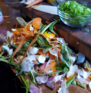 vegetable peelings to make broth